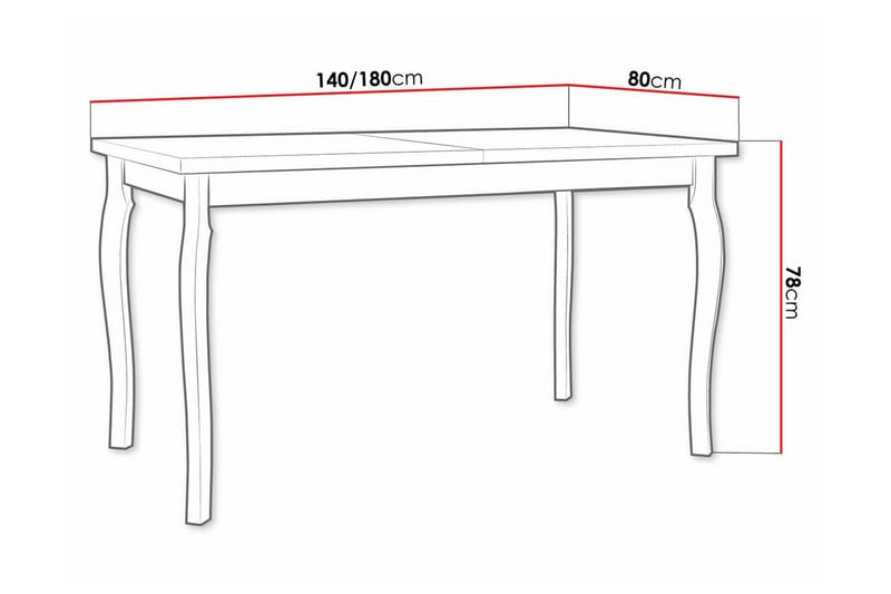 Patrickswell Spisebord 80 cm - Svart - Møbler - Bord - Spisebord & kjøkkenbord