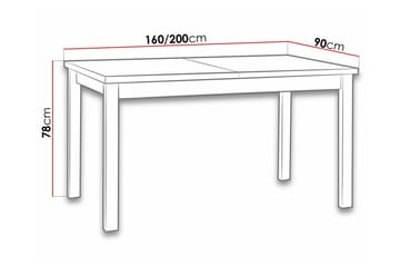 Patrickswell Utrekkbart Rektangulært Spisebord 160 cm i Tre - Hvit - Møbler - Bord - Spisebord & kjøkkenbord