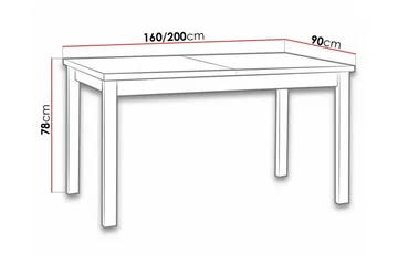 Patrickswell Utrekkbart Rektangulært Spisebord 160 cm i Tre - Hvit - Møbler - Bord - Spisebord & kjøkkenbord