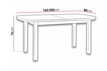 Patrickswell Uttrekkbart Ovalt Spisebord 160 cm i Tre - Hvit - Møbler - Bord - Spisebord & kjøkkenbord