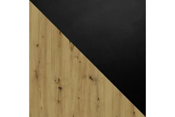 Patrickswell Uttrekkbart Rektangulært Spisebord 140–180 cm med Tre- og Eikeutseende, Trapesformede Ben - Svart|Natur - Møbler - Bord - Spisebord & kjøkkenbord