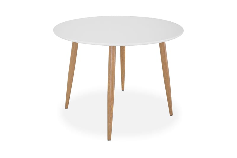 Pelle Spisebord 100 cm Rundt - Hvit - Møbler - Bord - Spisebord & kjøkkenbord