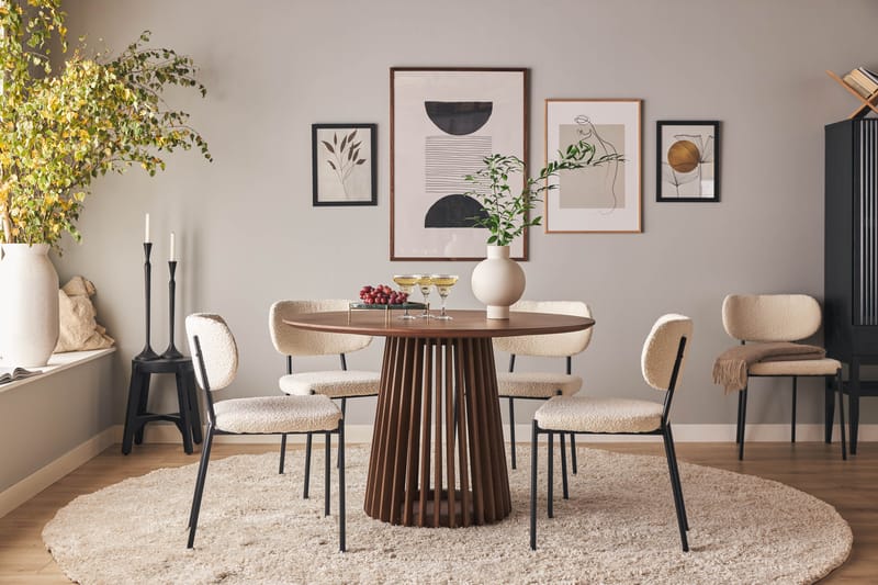 Peyra Spisebord 120 cm Rundt - Natur - Spisebord & kjøkkenbord