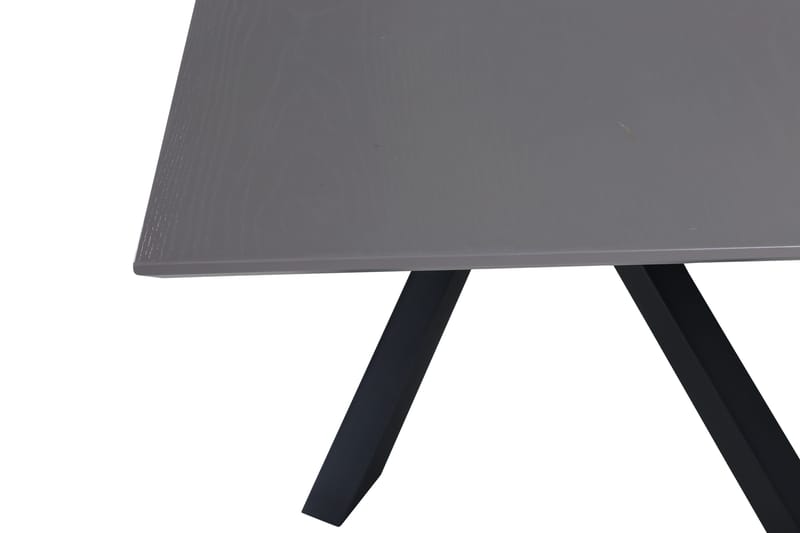 Piazza Rektangulært Spisebord 190 cm i Tre med Valnøtt- og Metallutseende - Svart - Møbler - Bord - Spisebord & kjøkkenbord