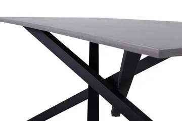 Piazza Rektangulært Spisebord 190 cm i Tre med Valnøtt- og Metallutseende - Svart - Møbler - Bord - Spisebord & kjøkkenbord