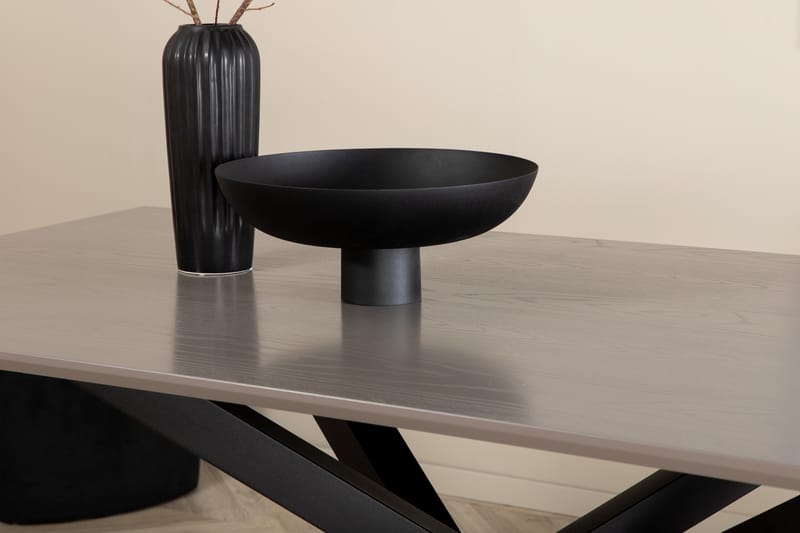 Piazza Spisebord 190 cm - Grå/Sort - Møbler - Bord - Spisebord & kjøkkenbord