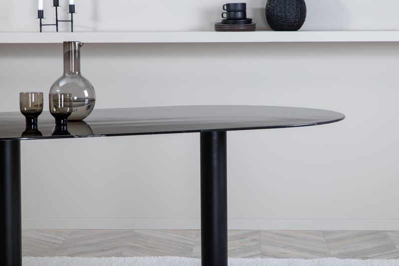 Pillan Spisebord 180 cm Ovalt - Sort - Møbler - Bord - Spisebord & kjøkkenbord