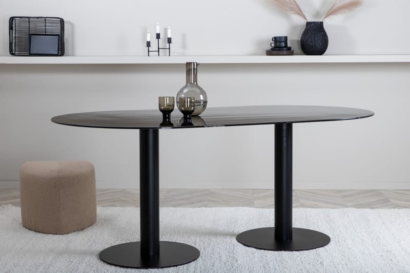 Pillan Spisebord 180 cm Ovalt - Svart - Spisebord & kjøkkenbord