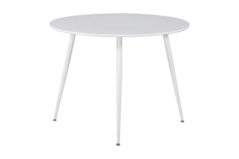 Plaza Lite Rundt Spisebord 100 cm i Malt Tre - Hvit - Møbler - Bord - Spisebord & kjøkkenbord