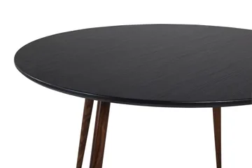 Plaza Rundt Spisebord 100 cm med Valnøtteffekt - Brun|Sort - Møbler - Bord - Spisebord & kjøkkenbord