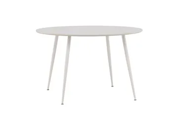 Plaza Rundt Spisebord 120 cm med Metalllook - Beige - Møbler - Bord - Spisebord & kjøkkenbord