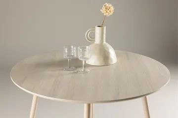 Plaza Spisebord 100 cm - Whitewash - Møbler - Bord - Spisebord & kjøkkenbord