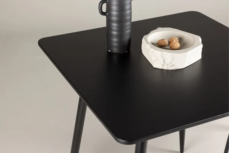 Polar Lite Kvadratisk Spisebord 75 cm i Tre med Metallutseende - Svart - Møbler - Bord - Spisebord & kjøkkenbord