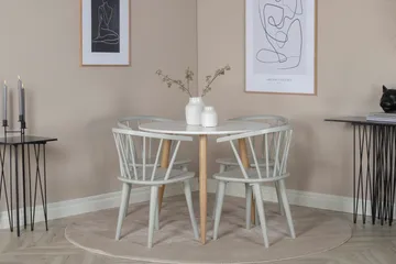 Polar Lite Rundt Spisebord 90 cm i Tre - Hvit - Møbler - Bord - Spisebord & kjøkkenbord