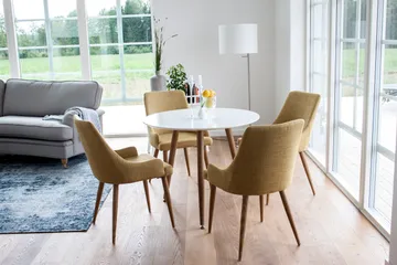 Polar Lite Rundt Spisebord 90 cm i Tre - Hvit - Møbler - Bord - Spisebord & kjøkkenbord
