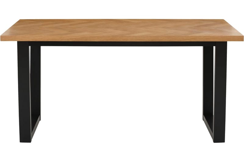 Pozzo Rektangulært Spisebord 140 cm i Tre med Metallben - Brun|Svart - Møbler - Bord - Spisebord & kjøkkenbord