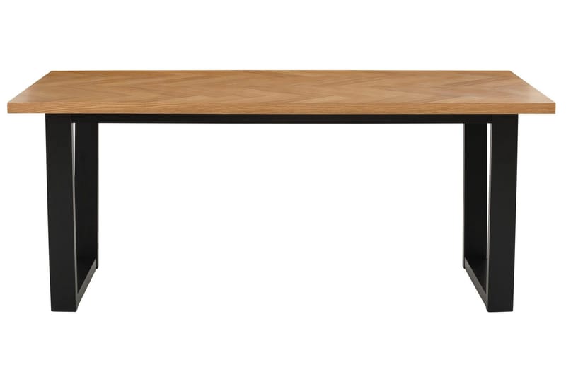 Pozzo Rektangulært Spisebord 180 cm med Tre- og Eikeutseende - Brun|Svart - Møbler - Bord - Spisebord & kjøkkenbord