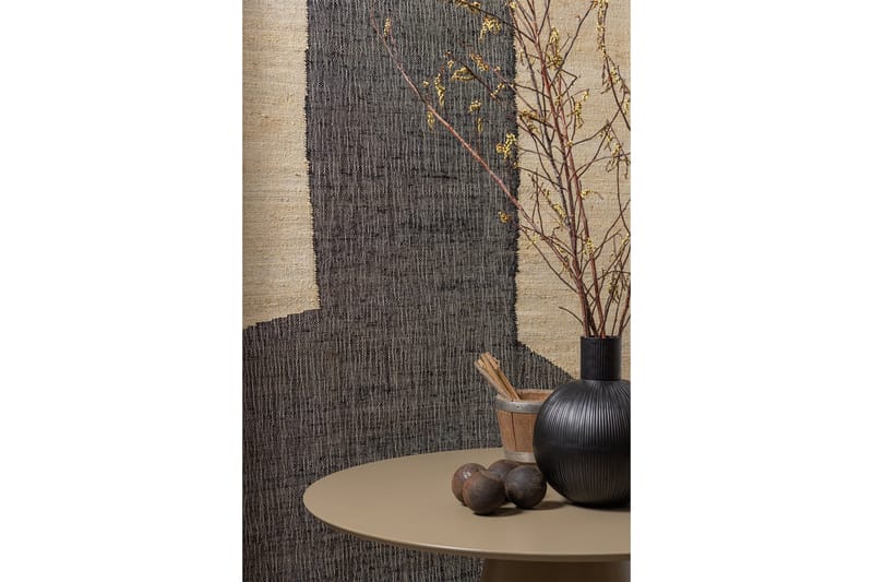 Prinka Rundt Spisebord 120 cm med Metalllook - Beige - Møbler - Bord - Spisebord & kjøkkenbord