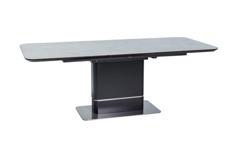 Psyri Forlengningsbart Spisebord 160 cm - Keramikk/Grå/Svart - Spisebord & kjøkkenbord