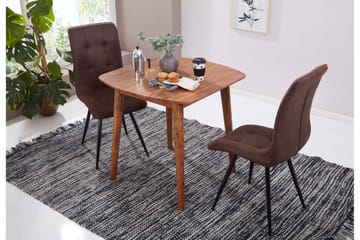 Raengel Kvadratisk Spisebord 80 cm i Tre med Valnøttutseende - Brun - Møbler - Bord - Spisebord & kjøkkenbord