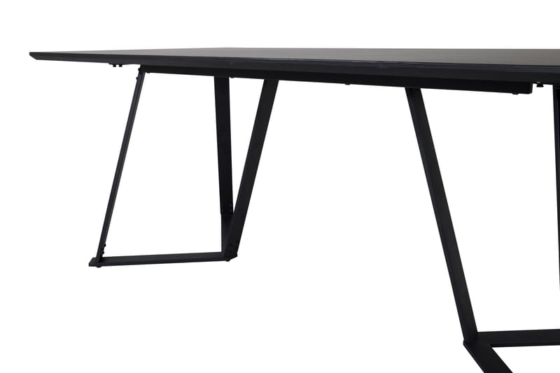 Rajadell Rektangulært Spisebord 180 cm med Mørkt Tre- og Metallutseende - Svart - Møbler - Bord - Spisebord & kjøkkenbord