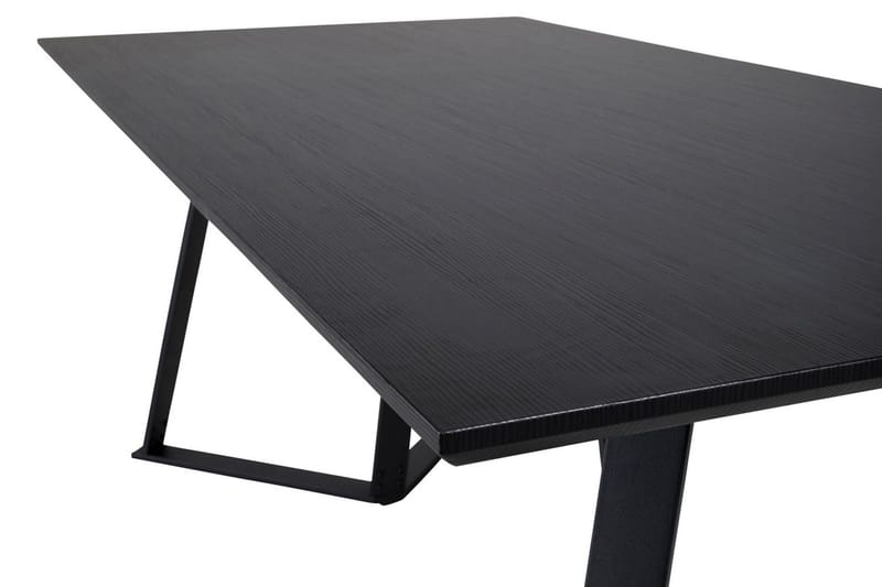 Rajadell Rektangulært Spisebord 180 cm med Mørkt Tre- og Metallutseende - Svart - Møbler - Bord - Spisebord & kjøkkenbord