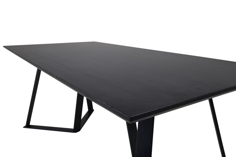 Rajadell Rektangulært Spisebord 180 cm med Mørkt Tre- og Metallutseende - Svart - Møbler - Bord - Spisebord & kjøkkenbord