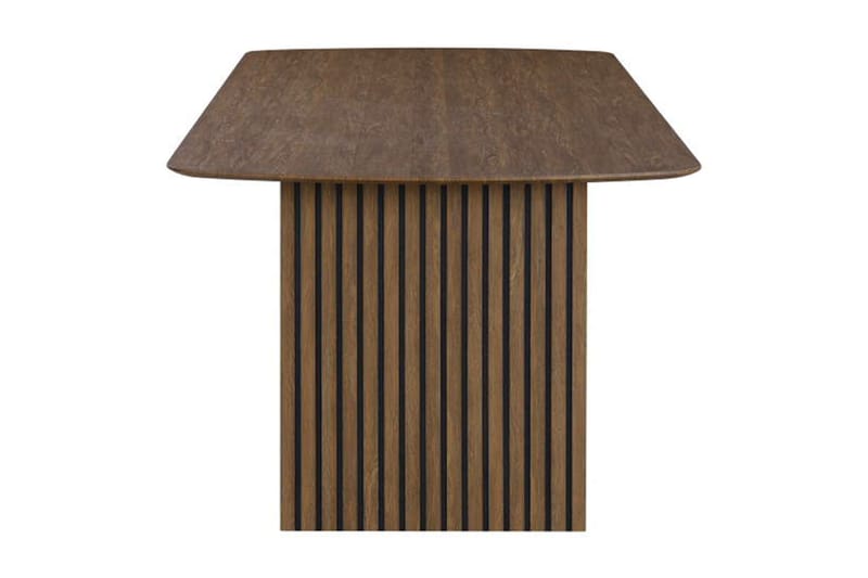 Richeto Ovalt Spisebord Røkt Eik 180 cm - Brun / Ribbet - Møbler - Bord - Spisebord & kjøkkenbord