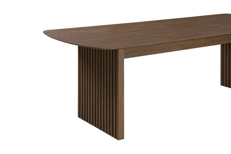 Richeto Ovalt Spisebord Røkt Eik 180 cm - Brun / Ribbet - Møbler - Bord - Spisebord & kjøkkenbord