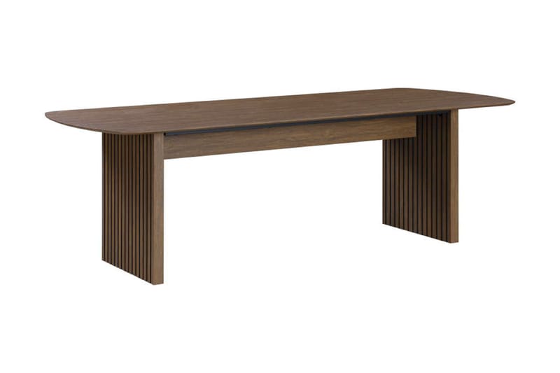 Richeto Ovalt Spisebord Røkt Eik 240 cm - Brun / Ribbet - Møbler - Bord - Spisebord & kjøkkenbord