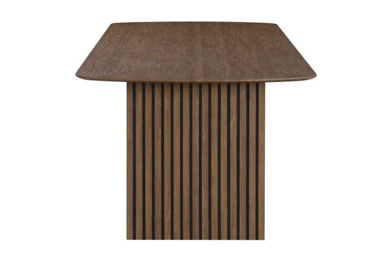 Richeto Ovalt Spisebord Røkt Eik 240 cm - Brun / Ribbet - Møbler - Bord - Spisebord & kjøkkenbord