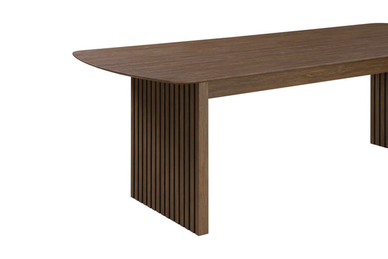 Richeto Ovalt Spisebord Røkt Eik 240 cm - Brun / Ribbet - Møbler - Bord - Spisebord & kjøkkenbord