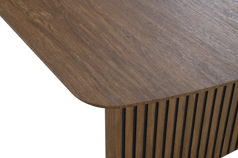 Richeto Spisebord Røkt Eik 240 cm - Brun / Ribbet - Møbler - Bord - Spisebord & kjøkkenbord