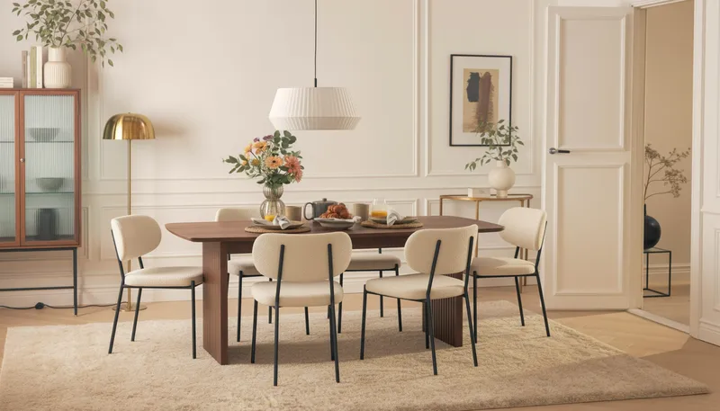 Richeto Spisebord Røkt Eik 240 cm - Brun / Ribbet - Møbler - Bord - Spisebord & kjøkkenbord