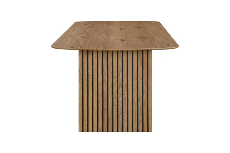 Richeto Stort Ribbet Spisebord 240x100 cm med Tre- og Eikutseende - Natur - Møbler - Bord - Spisebord & kjøkkenbord
