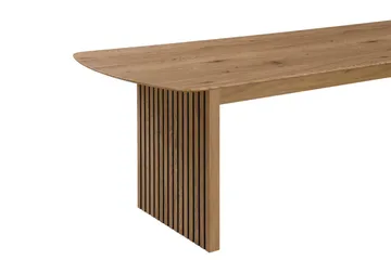 Richeto Stort Ribbet Spisebord 240x100 cm med Tre- og Eikutseende - Natur - Møbler - Bord - Spisebord & kjøkkenbord