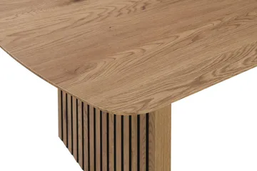Richeto Stort Ribbet Spisebord 240x100 cm med Tre- og Eikutseende - Natur - Møbler - Bord - Spisebord & kjøkkenbord