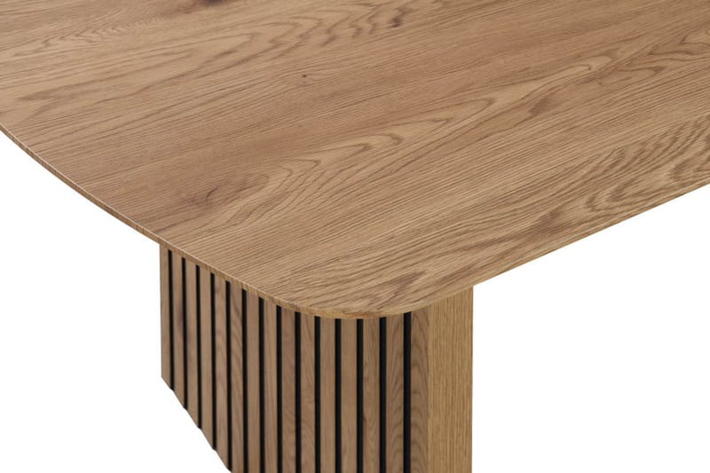 Richeto Stort Ribbet Spisebord 240x100 cm med Tre- og Eikutseende - Natur - Møbler - Bord - Spisebord & kjøkkenbord
