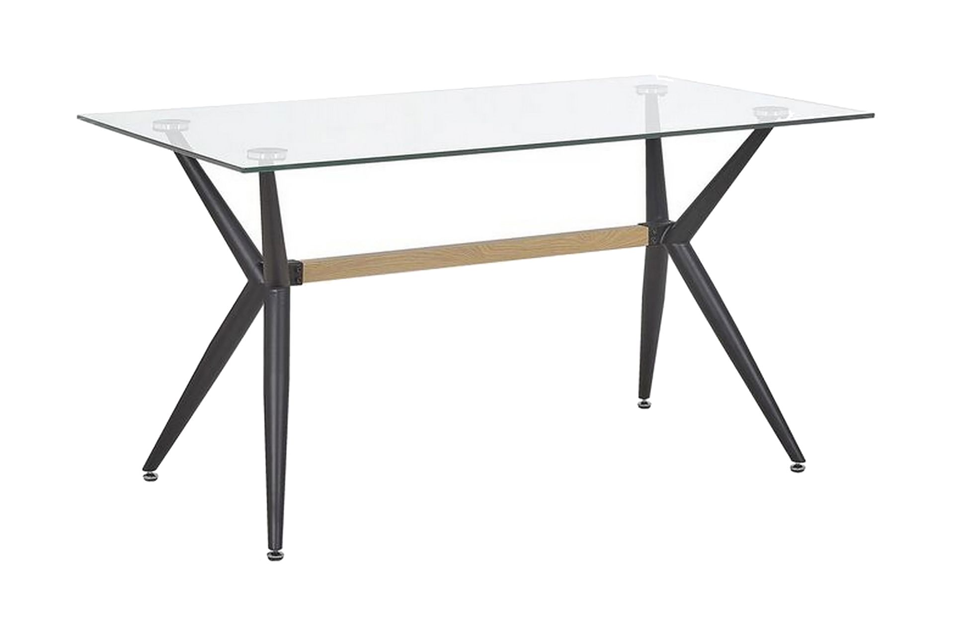 Rifaina Spisebord 140 cm - Glass/Svart - Møbler - Bord - Spisebord & kjøkkenbord