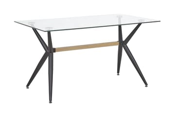 Rifaina Spisebord 140 cm - Glass/Svart - Møbler - Bord - Spisebord & kjøkkenbord