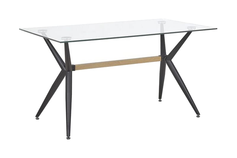 Rifaina Spisebord 140 cm - Glass/Svart - Møbler - Bord - Spisebord & kjøkkenbord
