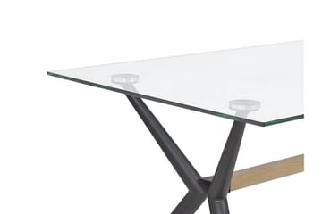 Rifaina Spisebord 140 cm - Glass/Svart - Møbler - Bord - Spisebord & kjøkkenbord