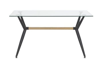Rifaina Spisebord 140 cm - Glass/Svart - Møbler - Bord - Spisebord & kjøkkenbord