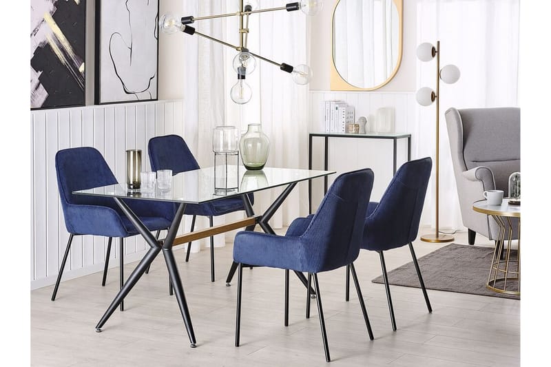 Rifaina Spisebord 140 cm - Glass/Svart - Møbler - Bord - Spisebord & kjøkkenbord