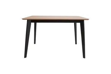 Roxby Rektangulært Spisebord 120x80 cm i Tre med Metallben - Svart|Brun - Møbler - Bord - Spisebord & kjøkkenbord