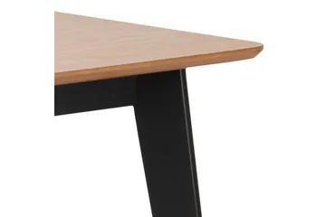 Roxby Rektangulært Spisebord 120x80 cm i Tre med Metallben - Svart|Brun - Møbler - Bord - Spisebord & kjøkkenbord