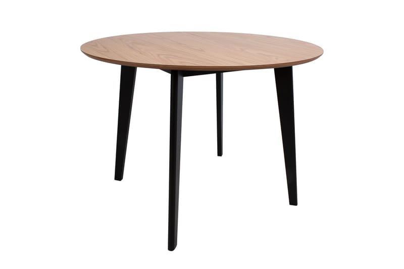 Roxby Rundt Spisebord 105 cm med Tre- og Ekeutseende - Svart|Brun - Møbler - Bord - Spisebord & kjøkkenbord