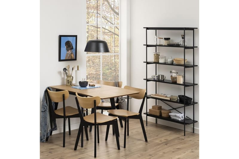 Roxby Spisebord 120x80 cm Eik/Svart - Møbler - Bord - Spisebord & kjøkkenbord