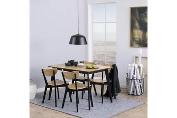Roxby Spisebord 120x80 cm Eik/Svart - Møbler - Bord - Spisebord & kjøkkenbord