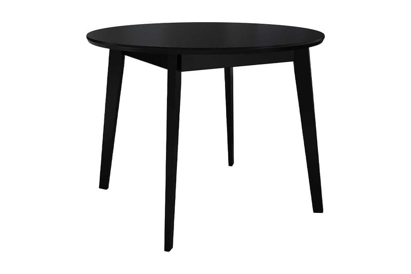 Rundt Spisebord 100 cm i Malt Tre, Svart